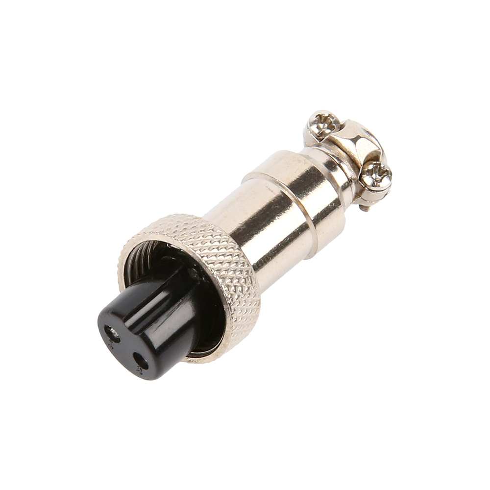 Авиационный разъём GX12 2-контактный, мама